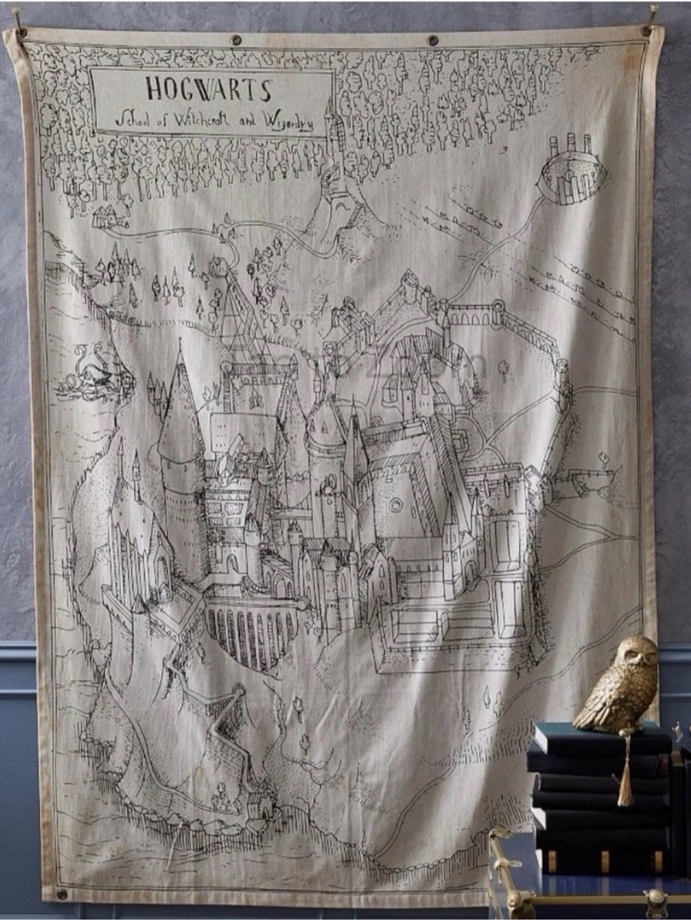 Discontinued Harry Potter Marauder’s Map Wall Tapestry by Pottery Barn Teen